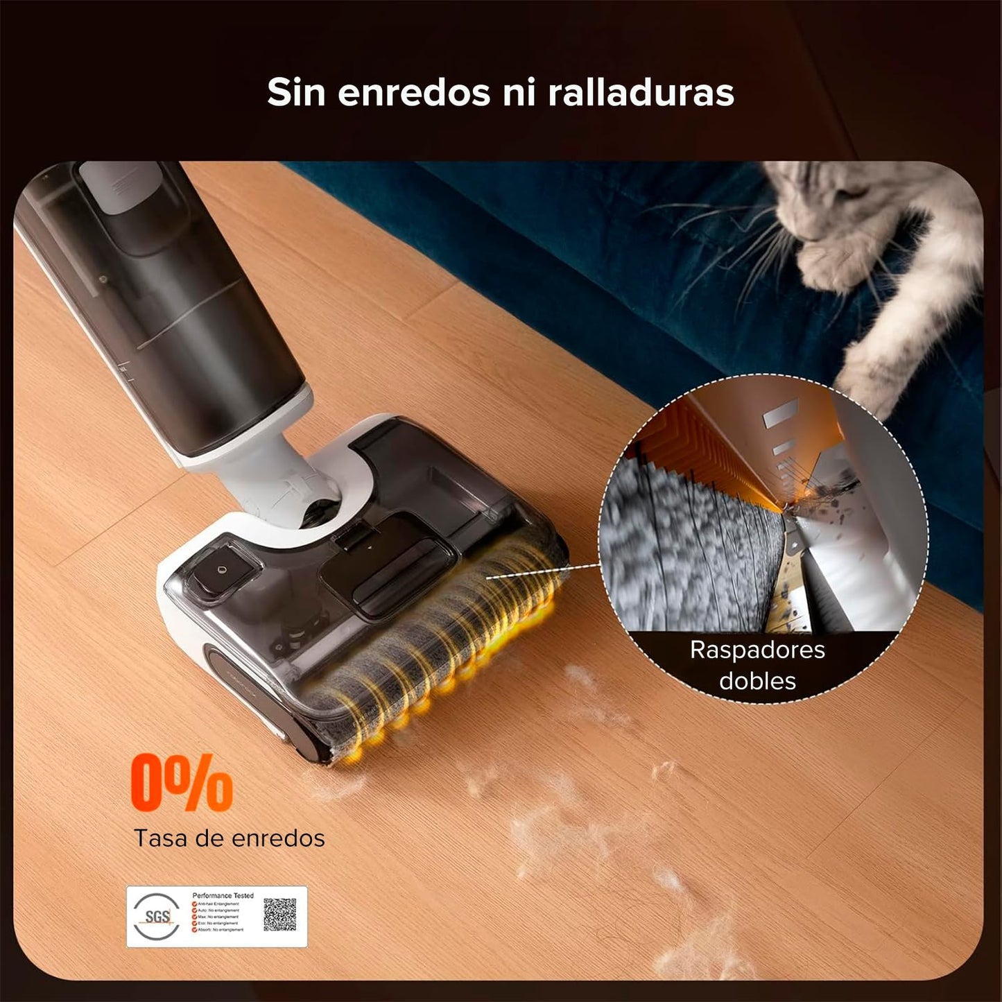 Aspiradora Inalámbrica Roborock F25 RT 20000 Pa Seco y Húmedo con Autolimpieza y Autosecado Para Piso Duro