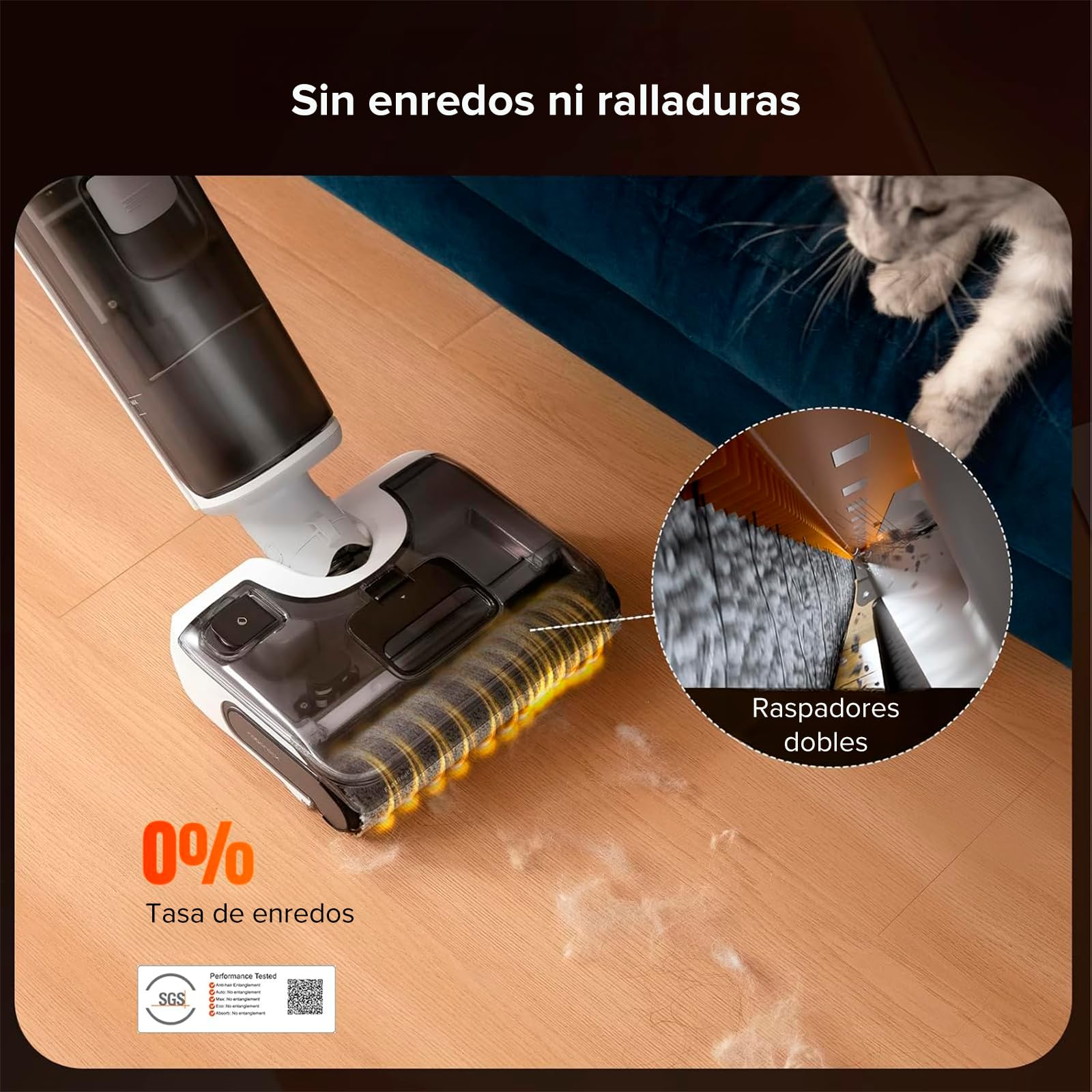 Aspiradora Inalámbrica Roborock F25 RT 20000 Pa Seco y Húmedo con Autolimpieza y Autosecado Para Piso Duro