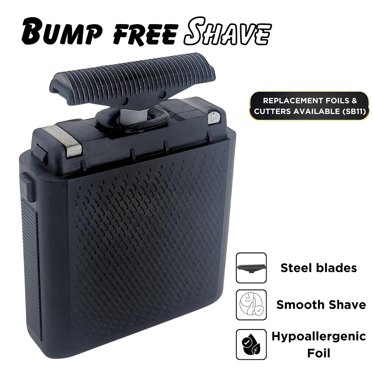 Solo Shaver by Supreme Trimmer STF101 - Afeitadora de una sola lámina (tiempo de ejecución de 150 minutos), afeitadora de bolsillo para barberos, viajes o uso doméstico (negro)