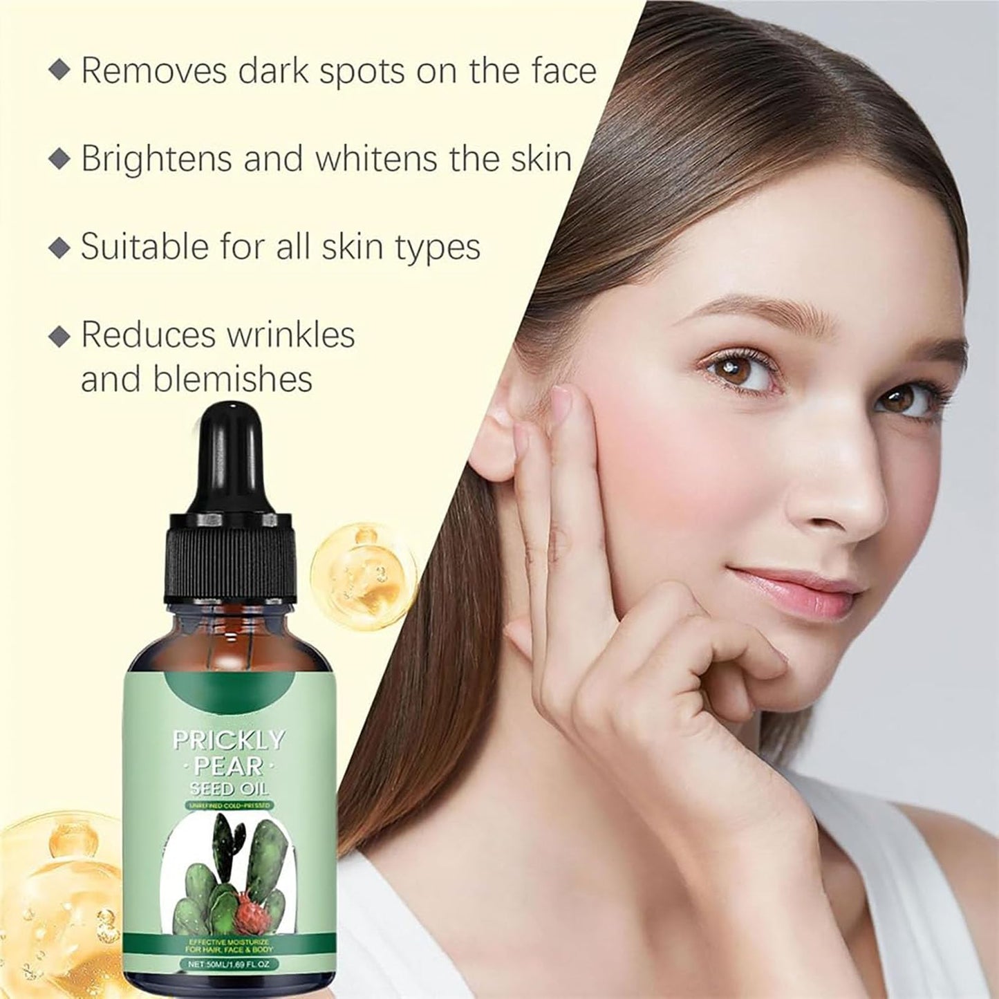 Aceite Orgánico de Higo Chumbo para Cuidado de Piel y Cabello: Rejuvenecimiento Natural - 120ml