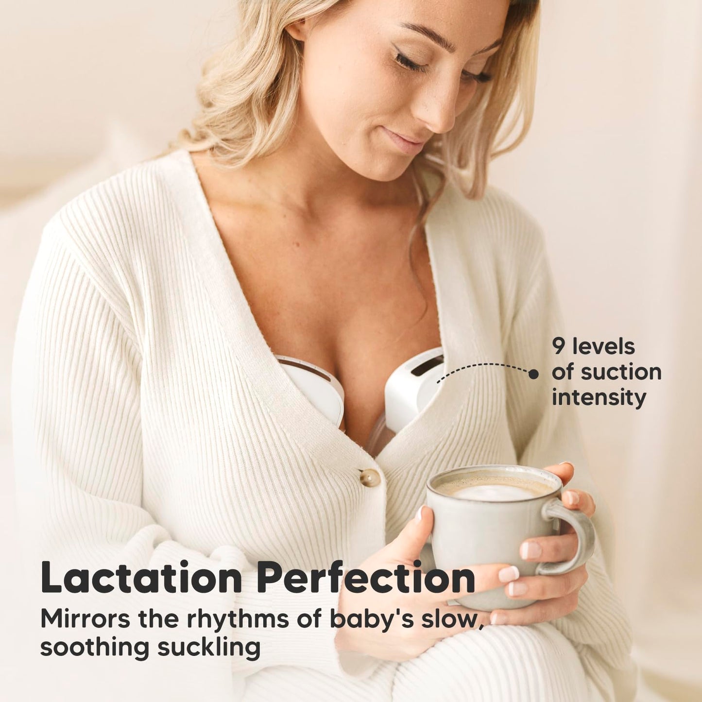 KeaBabies Extractor de leche manos libres, extractor de leche inalámbrico portátil (Zen)