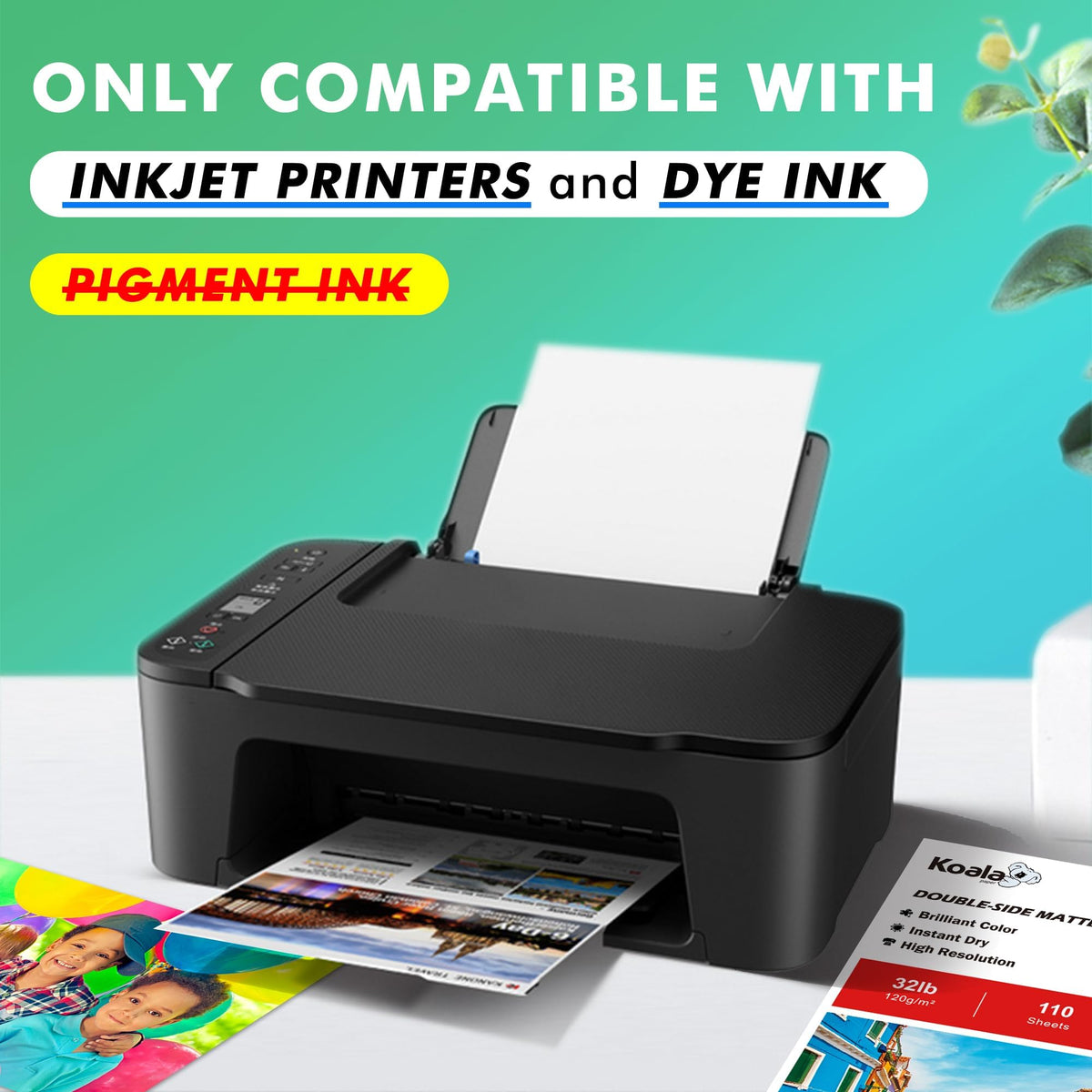 Papel de Presentación Fino Koala Doble Cara Mate Compatible con Impresora a Inyección de Tinta