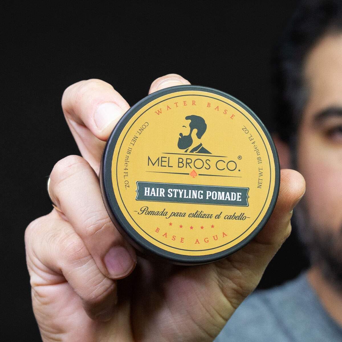 MEL BROS CO. - Hair Styling Pomade - Pomada para estilizar el Cabello. Base Agua. (4 oz / 118 ml, Extra Fijación)