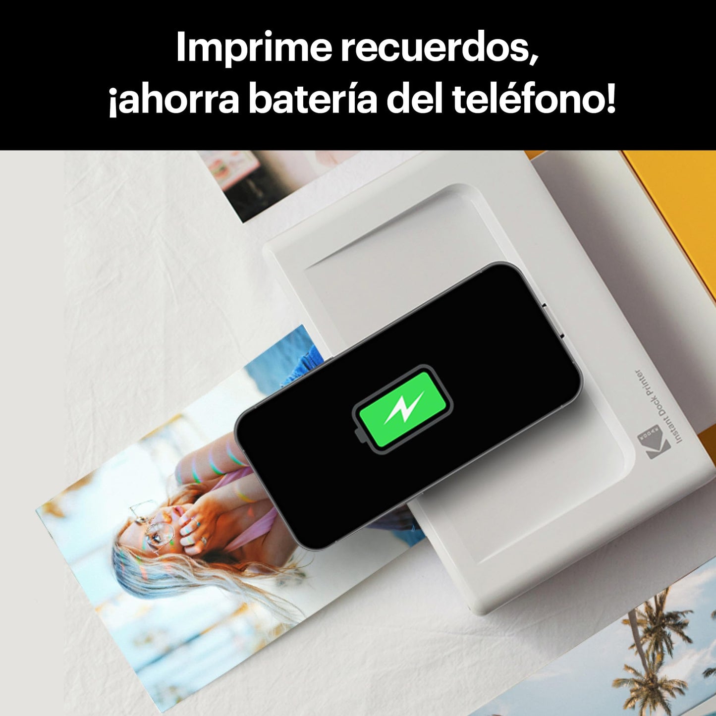 KODAK Dock Plus 4PASS Impresora de Fotos Instantánea (10x15cm) + 10 Hojas