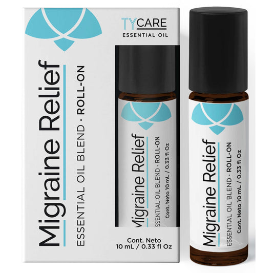 Aceite Esencial Migraine Relief 10 ML Roll On con Aceites 100% Puro Premium Quality para Dolores de Cabeza y Migraña