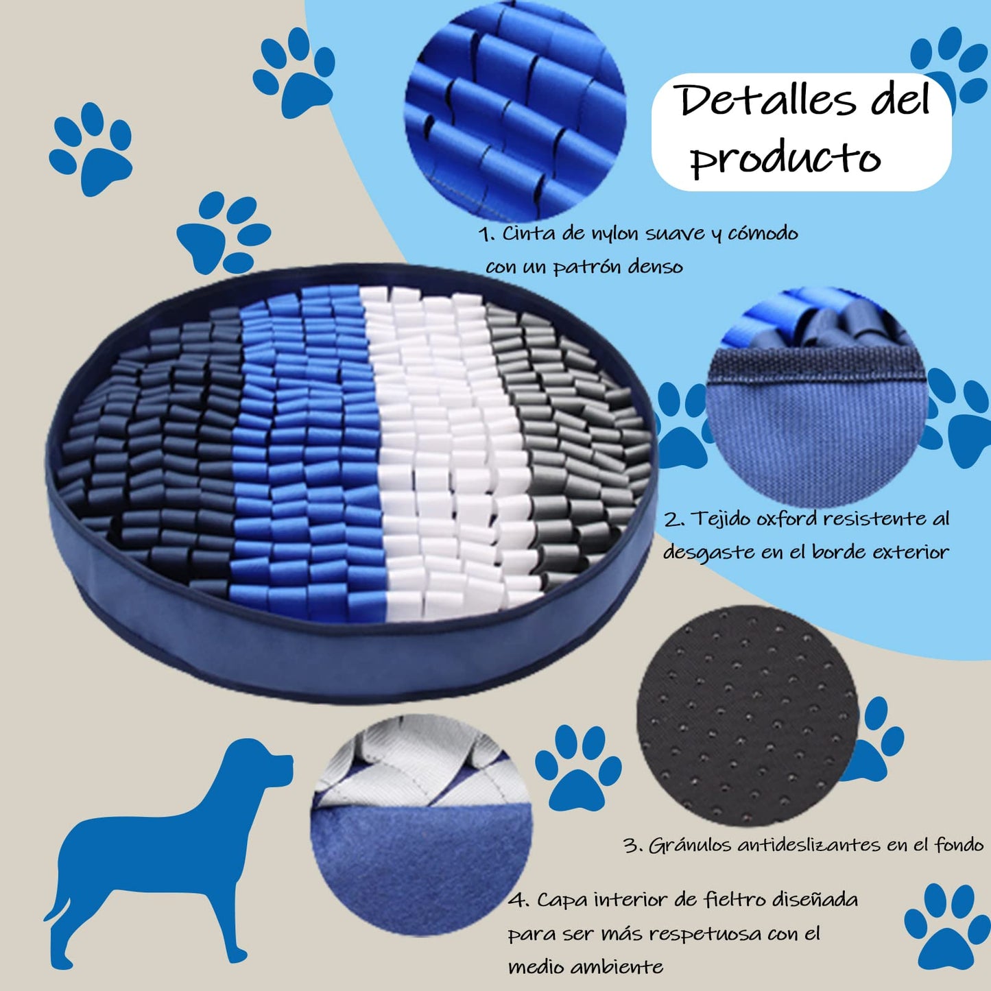 Alfombrilla de Olfateo ZIMRAHYG Verde para Perros para Entrenamiento de Olores y Alimentación Lenta