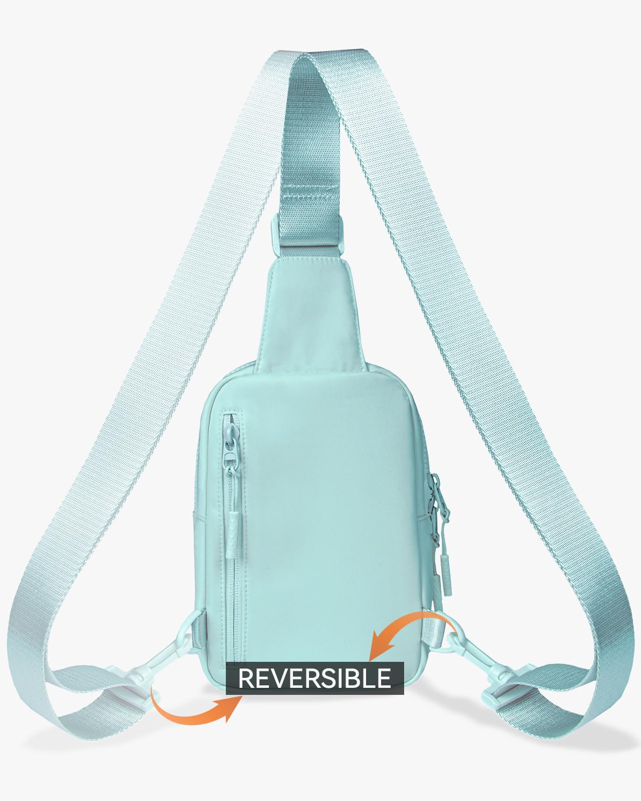 Bolso bandolera pequeño para mujeres y hombres, riñonera bandolera con correa ajustable, bolsa de pecho para correr y ciclismo, Azul/claro
