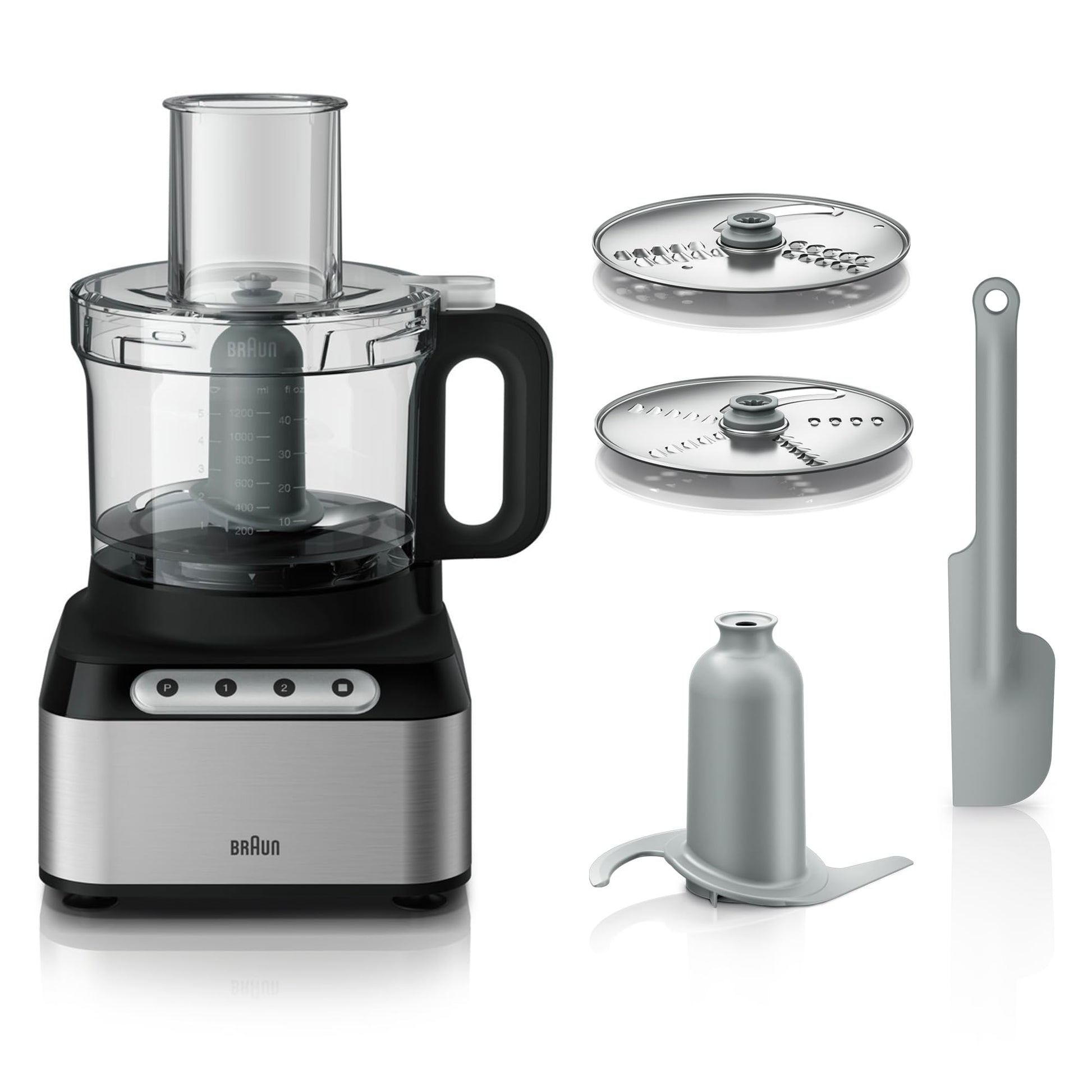 Braun FP3211SI Easy Prep 8 pz Procesador de alimentos, Plata