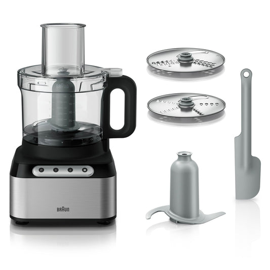Braun FP3211SI Easy Prep 8 pz Procesador de alimentos, Plata