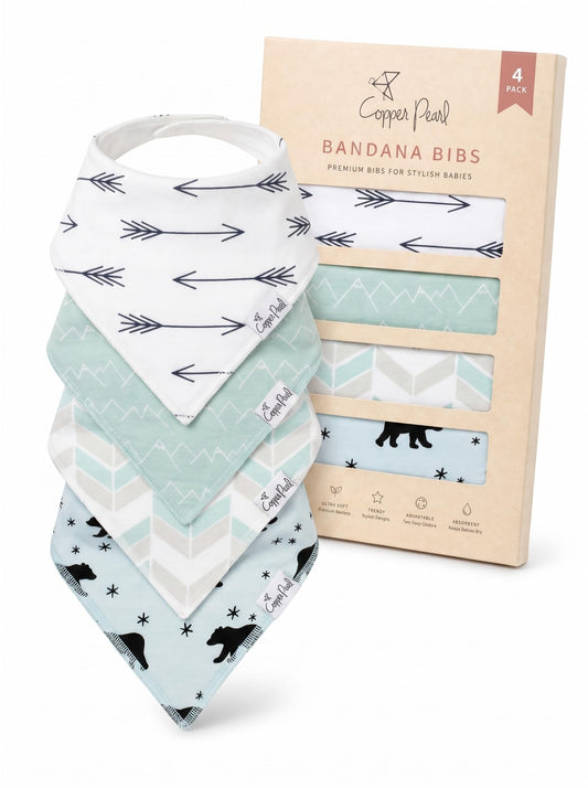 Juego de Baberos Tipo Bandana Copper Pearl Arcoíris para Bebé