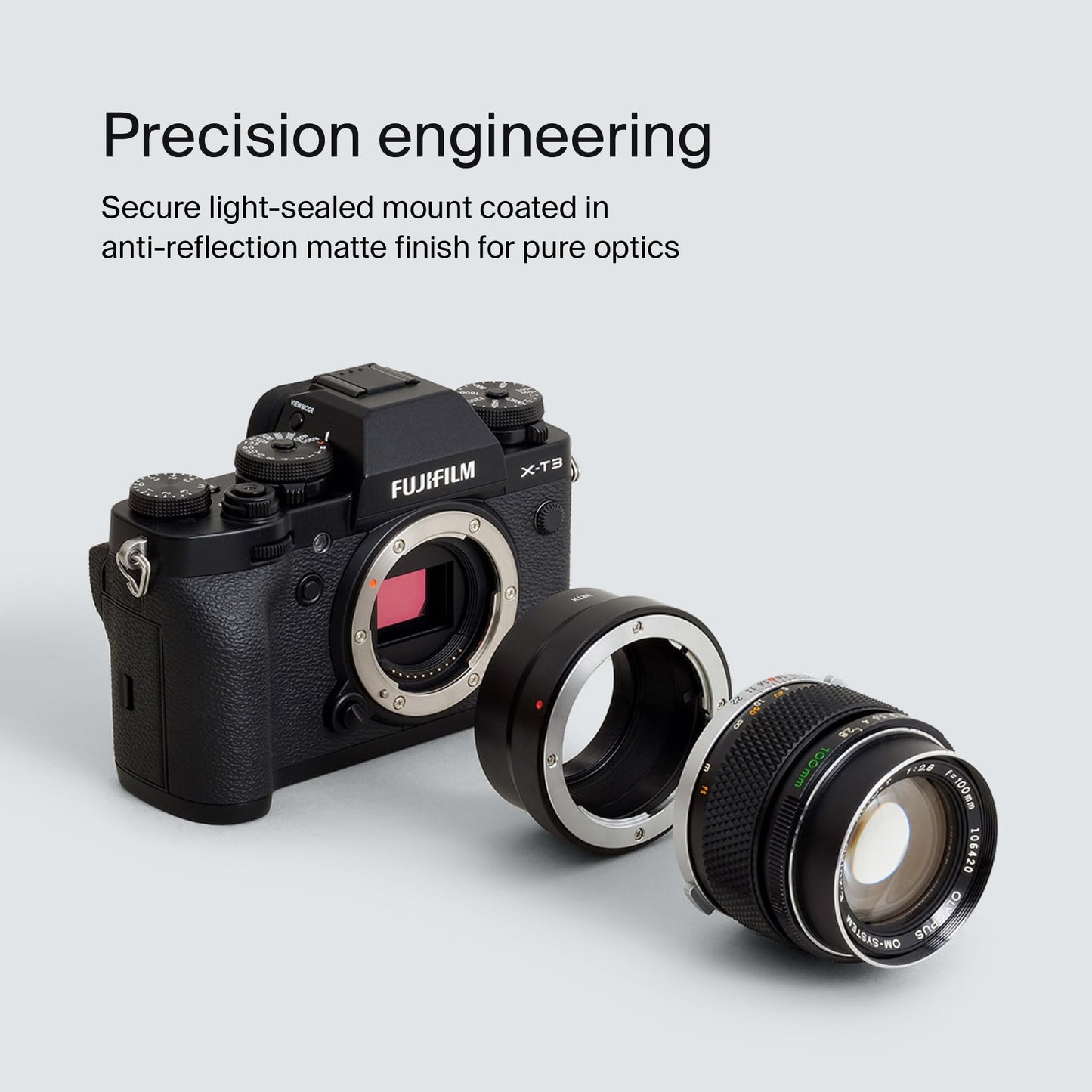 Urth - Adaptador de Objetivo Compatible con Objetivos Olympus OM y cuerpos de cбmara Fujifilm X