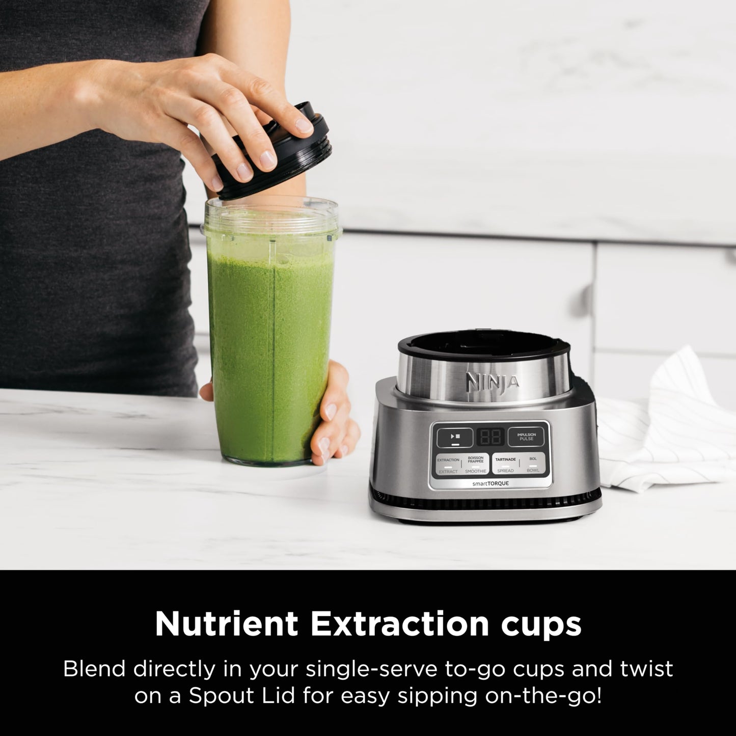Extractor de Nutrientes y Batidora NINJA Plateado 1200 Watts Auto IQ