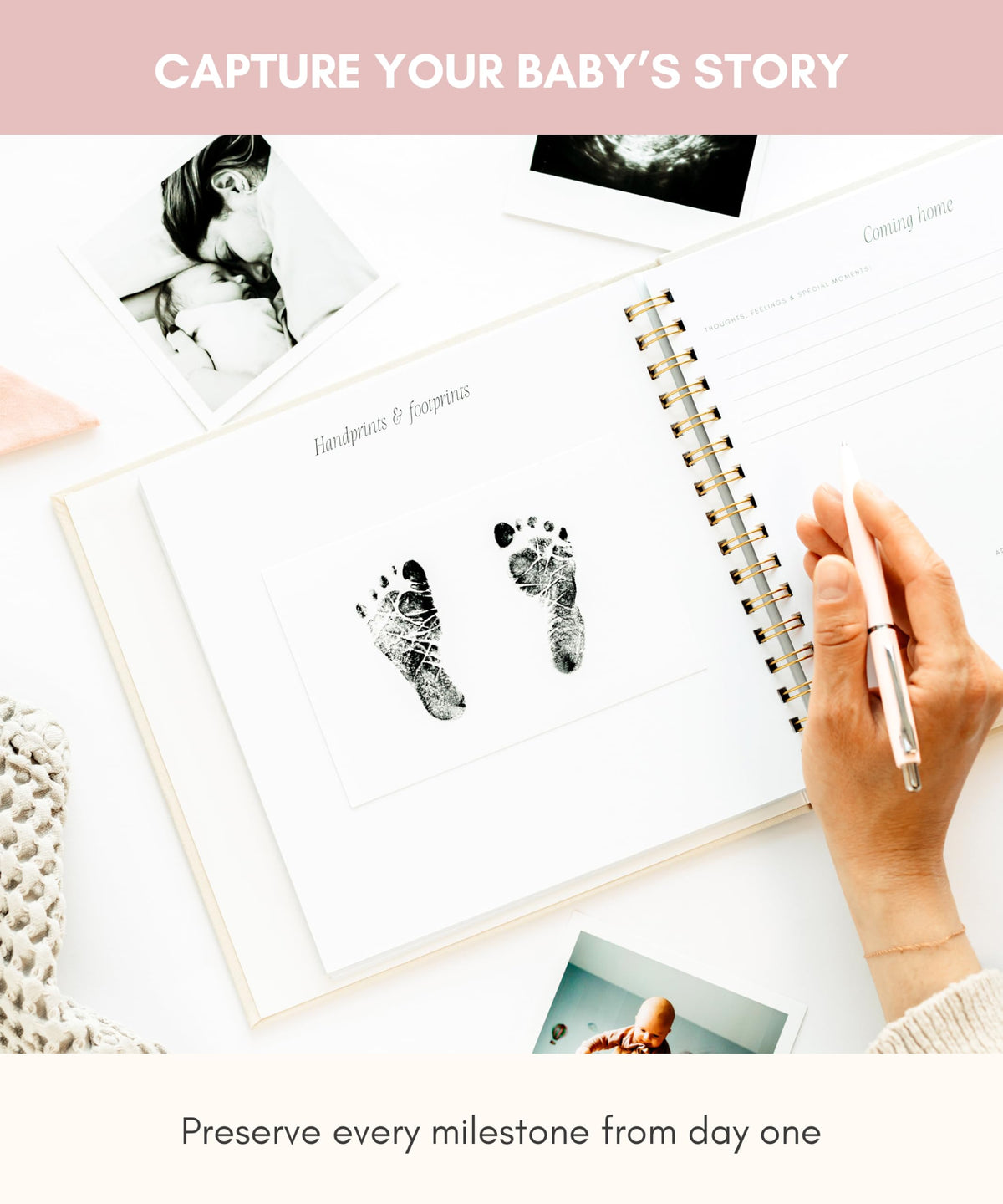 Libro de Recuerdos Lamare Baby Rosa y Azul para Niñas y Niños desde el Embarazo hasta la Infancia