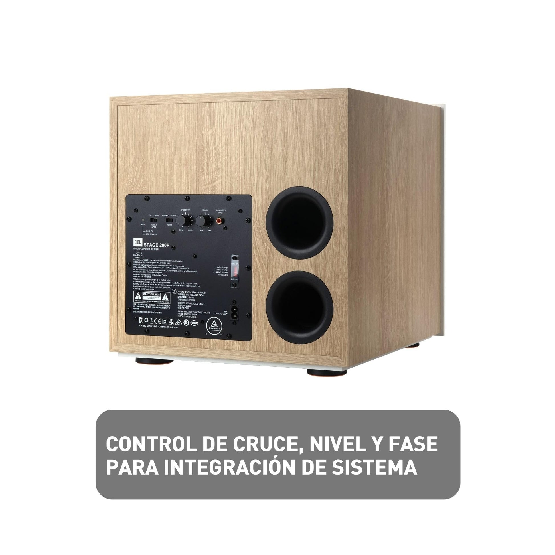 JBL Subwoofer Stage 200P Amplificador 300W, Bass-Reflex - Blanco