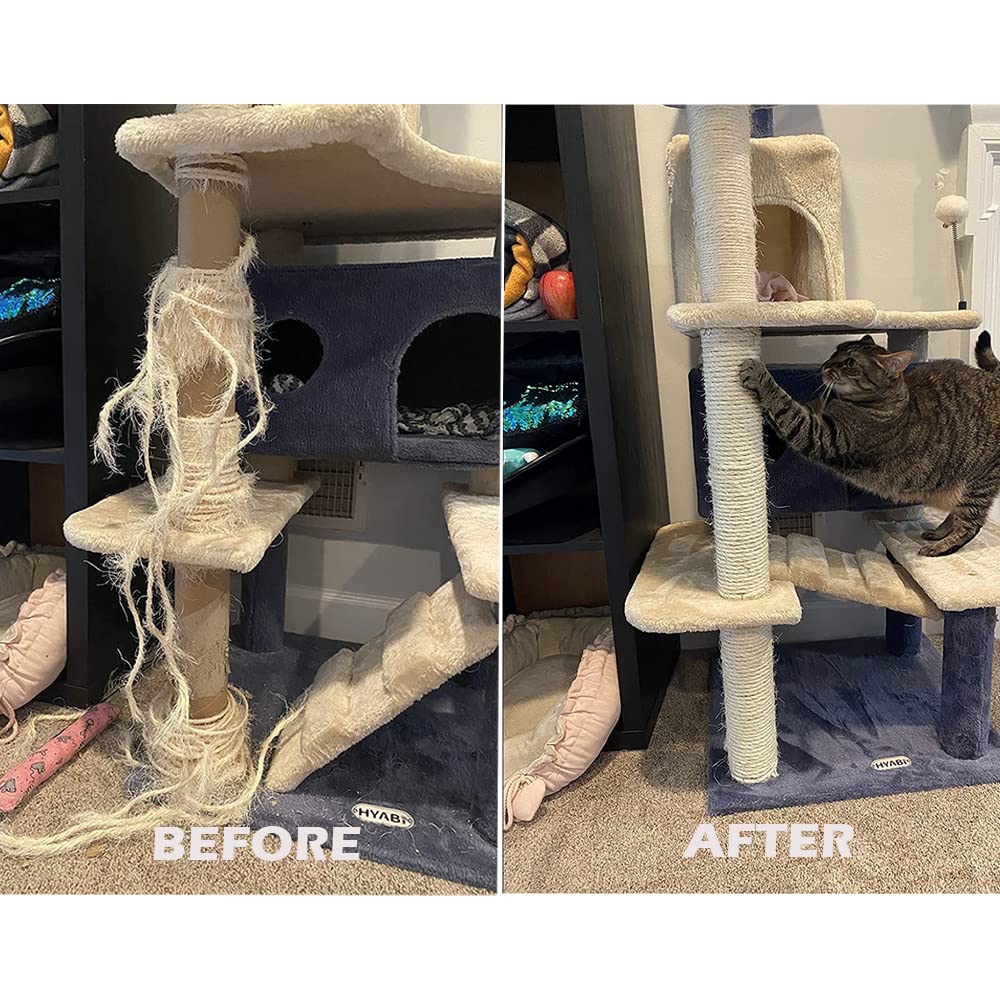 Cuerda de Sisal Natural Treasborn blanca para Rascar Gato