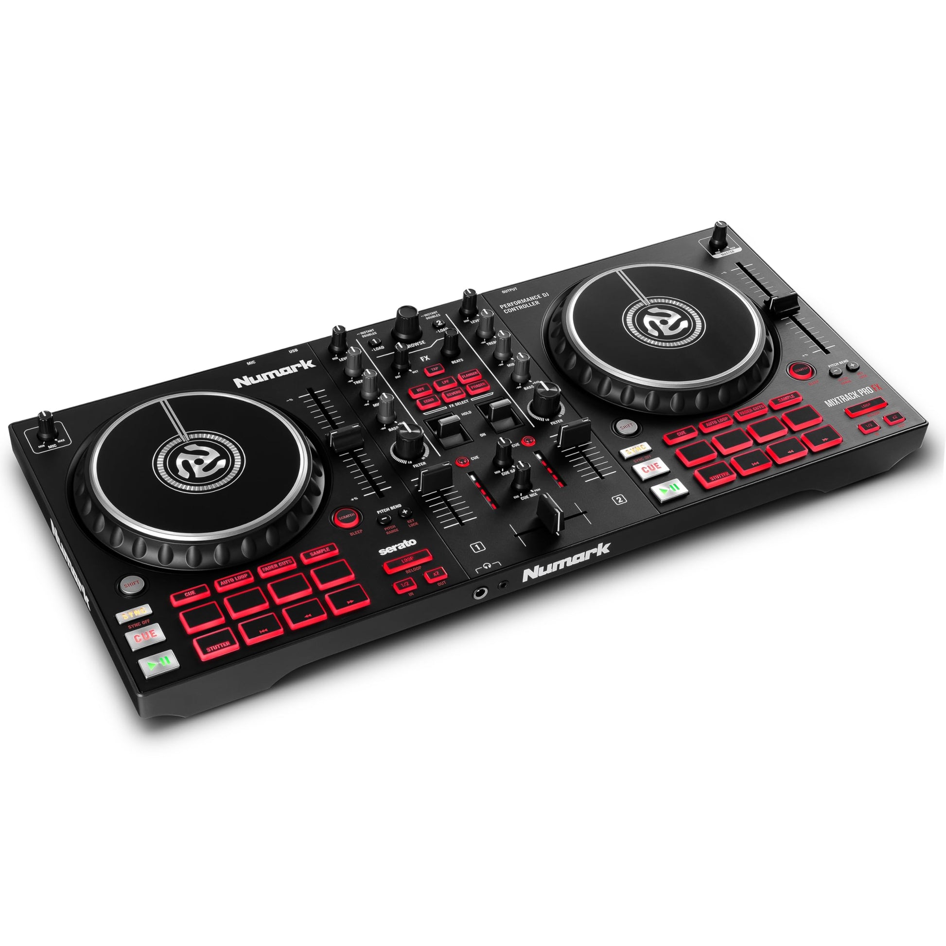 Controlador DJ Numark Mixtrack Pro FX Plata con Jog Wheels Táctiles para Serato DJ