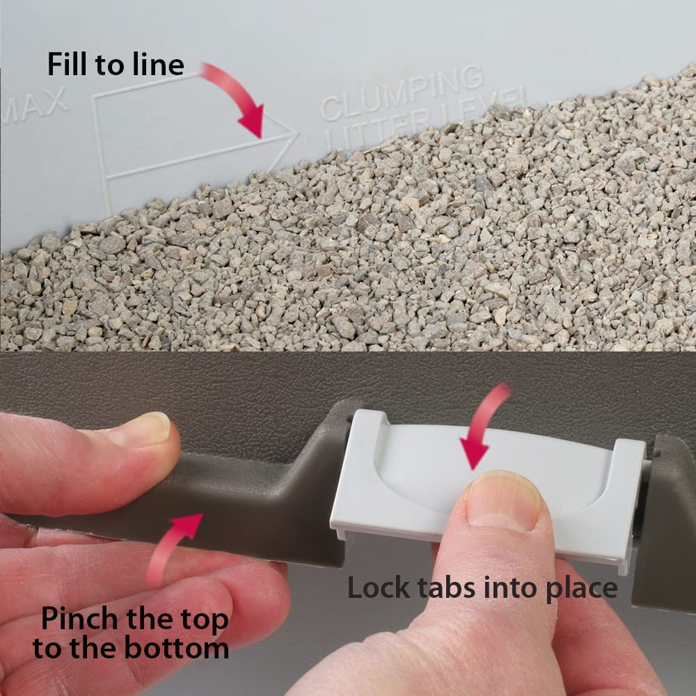 Caja de Arena de Limpieza Automática Omega Paw Peltre Roll 'n Clean Regular