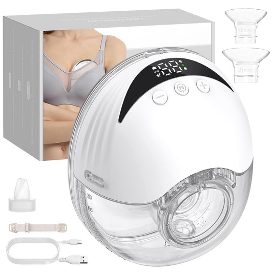 Extractor de Leche Eléctrico Portátil Inalámbrico con Pantalla Inteligente Menos Ruido a Prueba de Fugas Sin BPA para Mujer