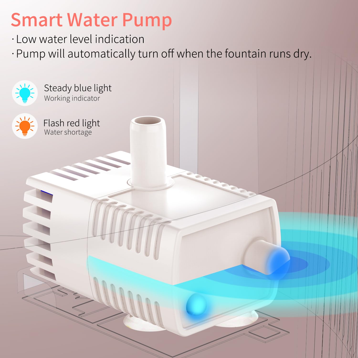 BEQ Fuente de agua automática para gatos, 2.5 l/84 onzas, dispensador de agua para mascotas, de acero inoxidable ultra silencioso, sin BPA, nivel de agua visible, con un filtro de gran tamaño, adecuado para gatos, perros pequeños y otras mascotas