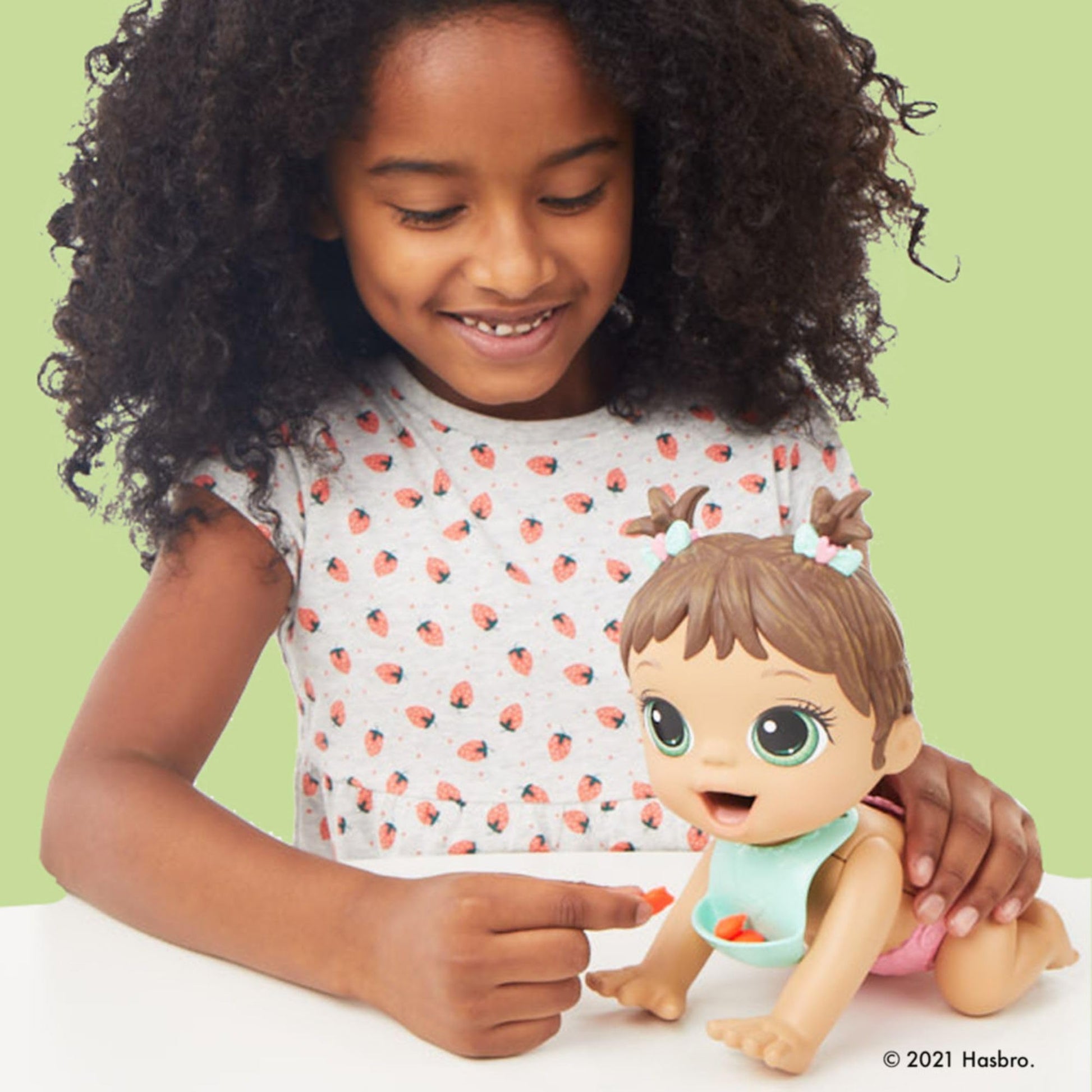 Baby Alive Hasbro Hora de Comer - Muñeca para niñas y niños con 4 Accesorios muñeca de bebé de 20 cm para niños y niñas a Partir de los 3 años