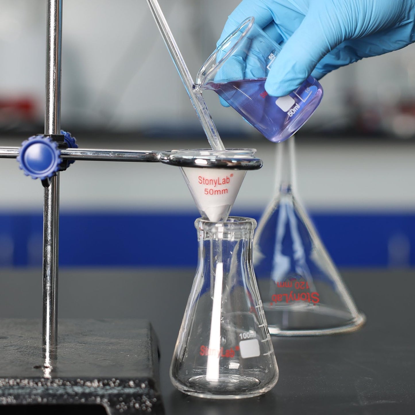 Círculos de Papel de Filtro Cuantitativo stonylab 94mm Celulosa Filtración Media 20 Micrones