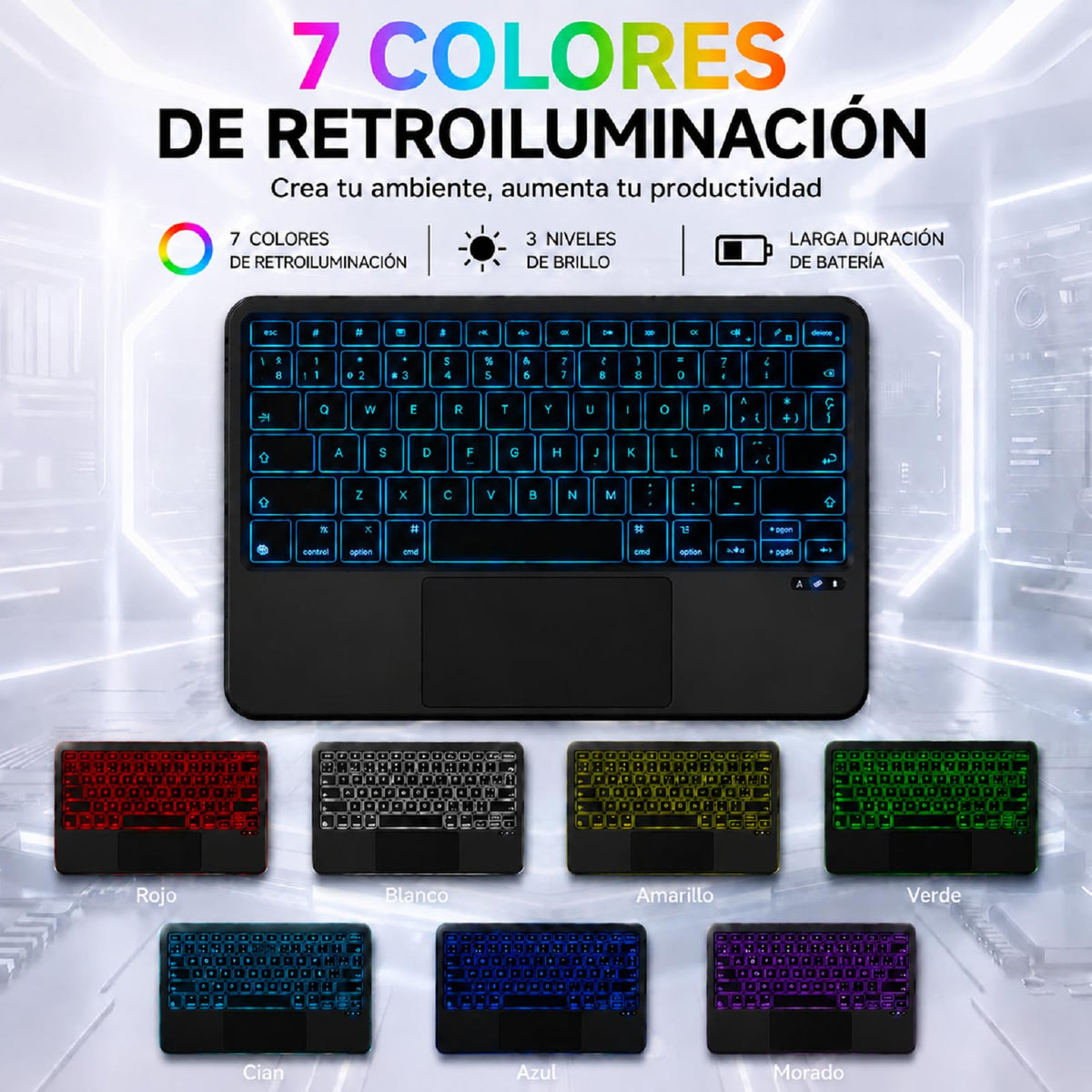 Funda Teclado Magic Keyboard Baudane para iPad Air Español Ñ
