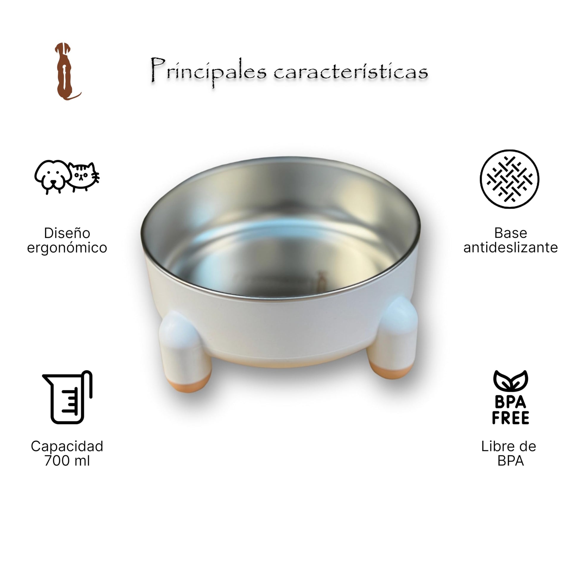 FREMWARI Tazón para Perros y Gatos de Acero Inoxidable, Antideslizante de 4 Puntos, Ergonómico y Duradero, Ideal para Mascotas Pequeñas y Medianas, Fácil de Limpiar y Seguro Verde Azulado