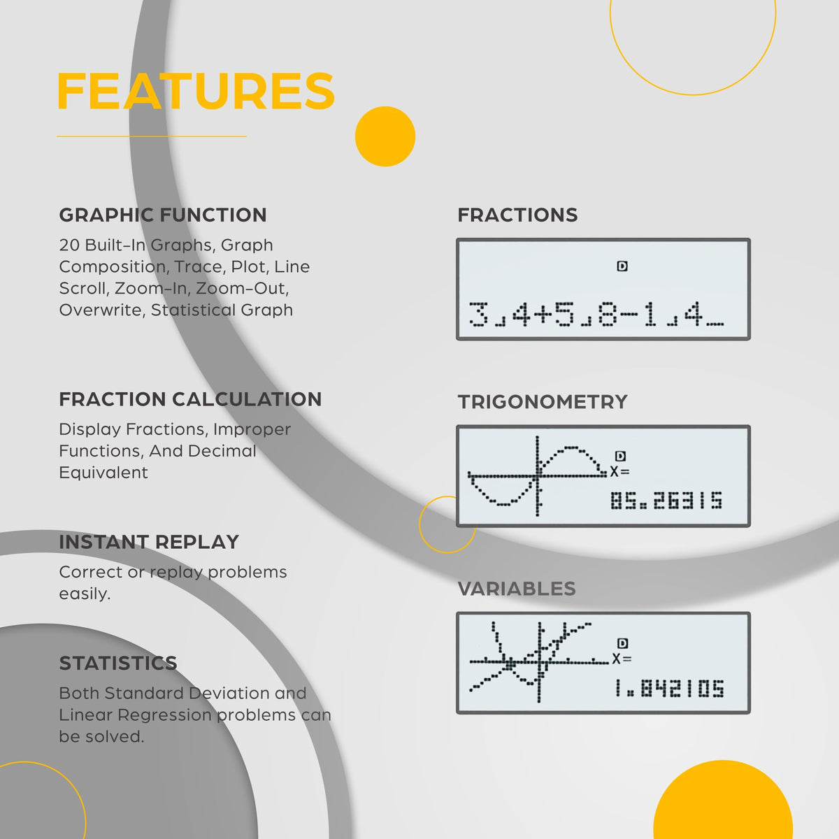 Calculadora Científica TOVO Pantalla Grande Multimodo para Estudiantes