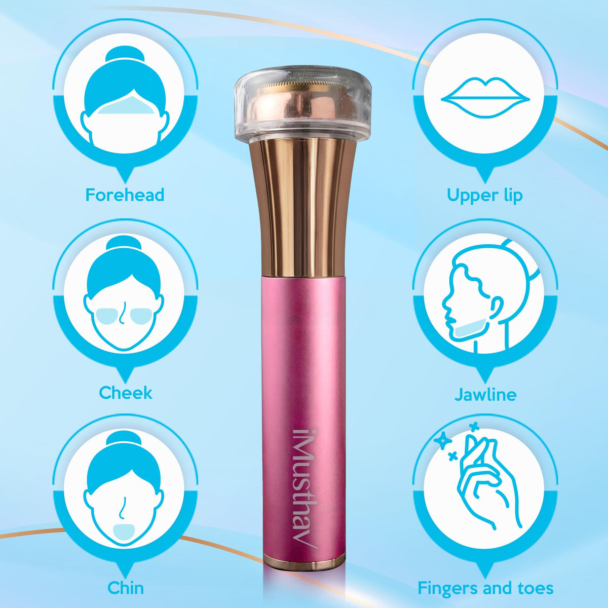 Depiladora Facial para Mujer, Afeitadora Eléctrica Indolora y Impecable