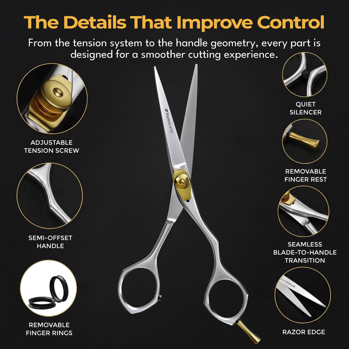 Suvorna Ador 6" Value Professional Barber Hair Cutting Salon Shears Scissors 2101