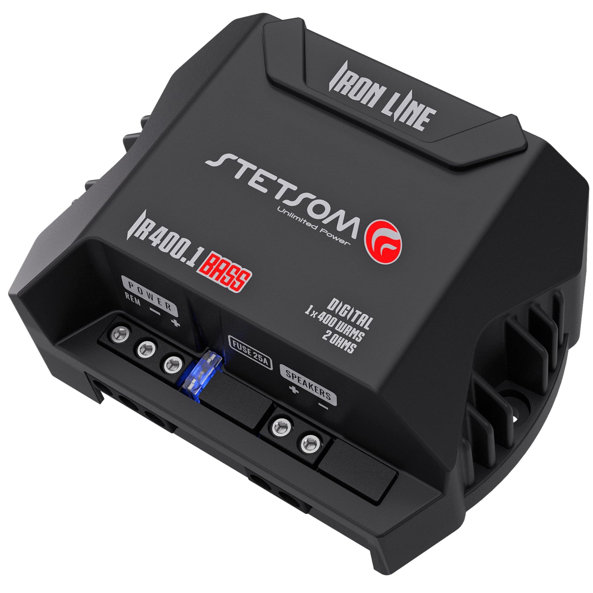 Subamplificador Stetsom IR 400.1 BASS 2 ohmios Compacto con Crossover y Rango Completo para Coche