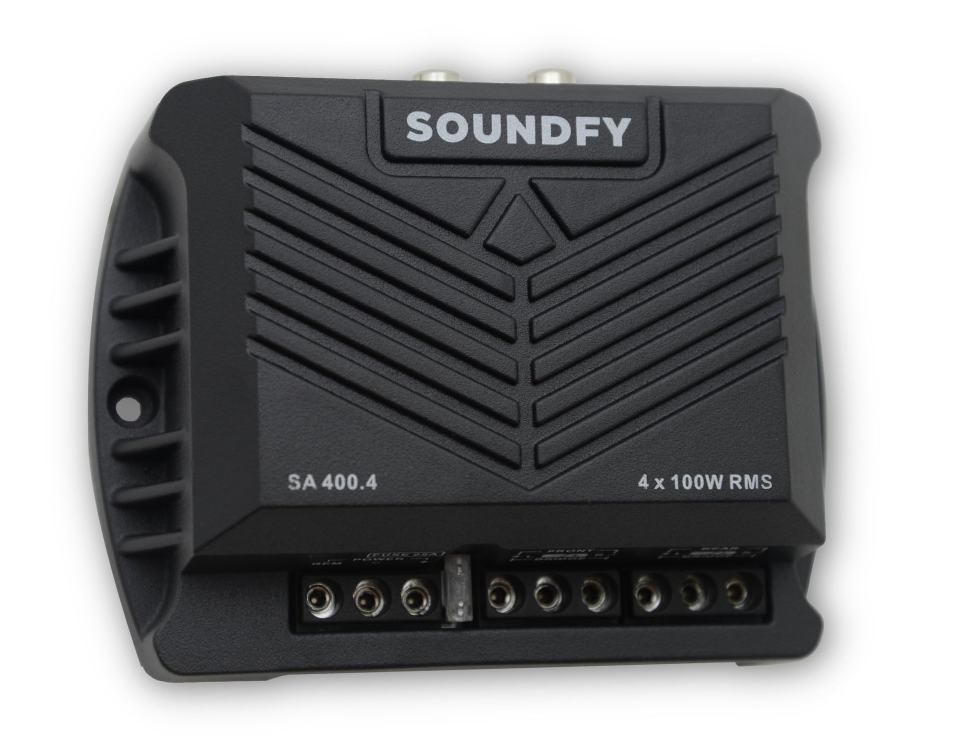 Amplificador Digital de Audio Soundfy SA 400.4 Negro Compacto Multicanal para Coche