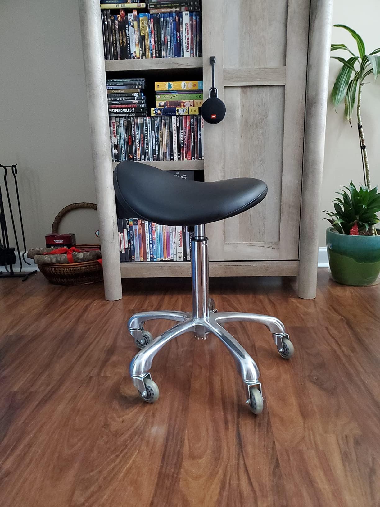 FRNIAMC - Taburete profesional con ruedas ergonómico giratorio de altura ajustable para clínica, dentista, salón de belleza, tatuaje, oficina en casa (verde)