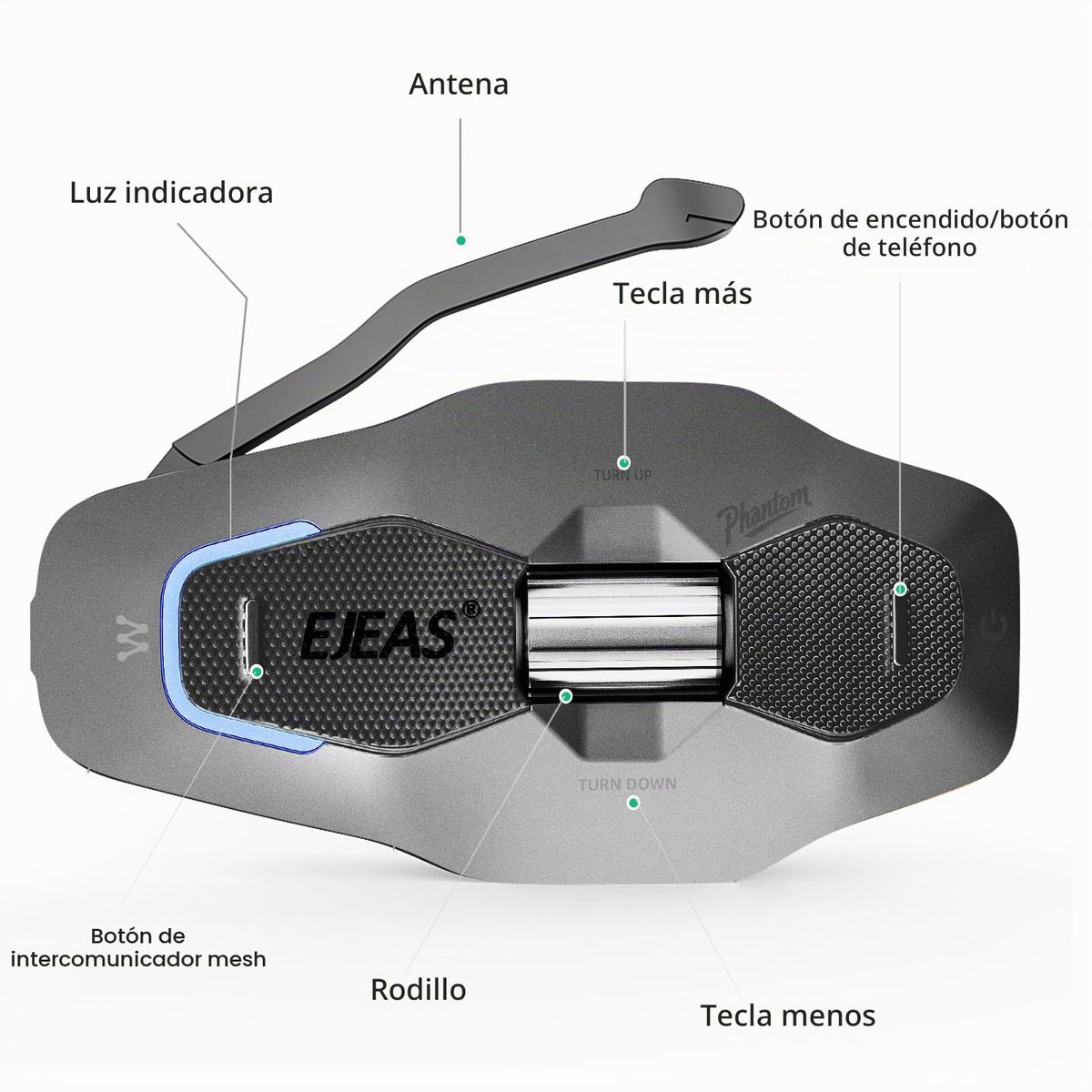 Casco de Motocicleta iSunergy X10 Bluetooth Negro con Intercomunicador y Reducción de Ruido para Hombre