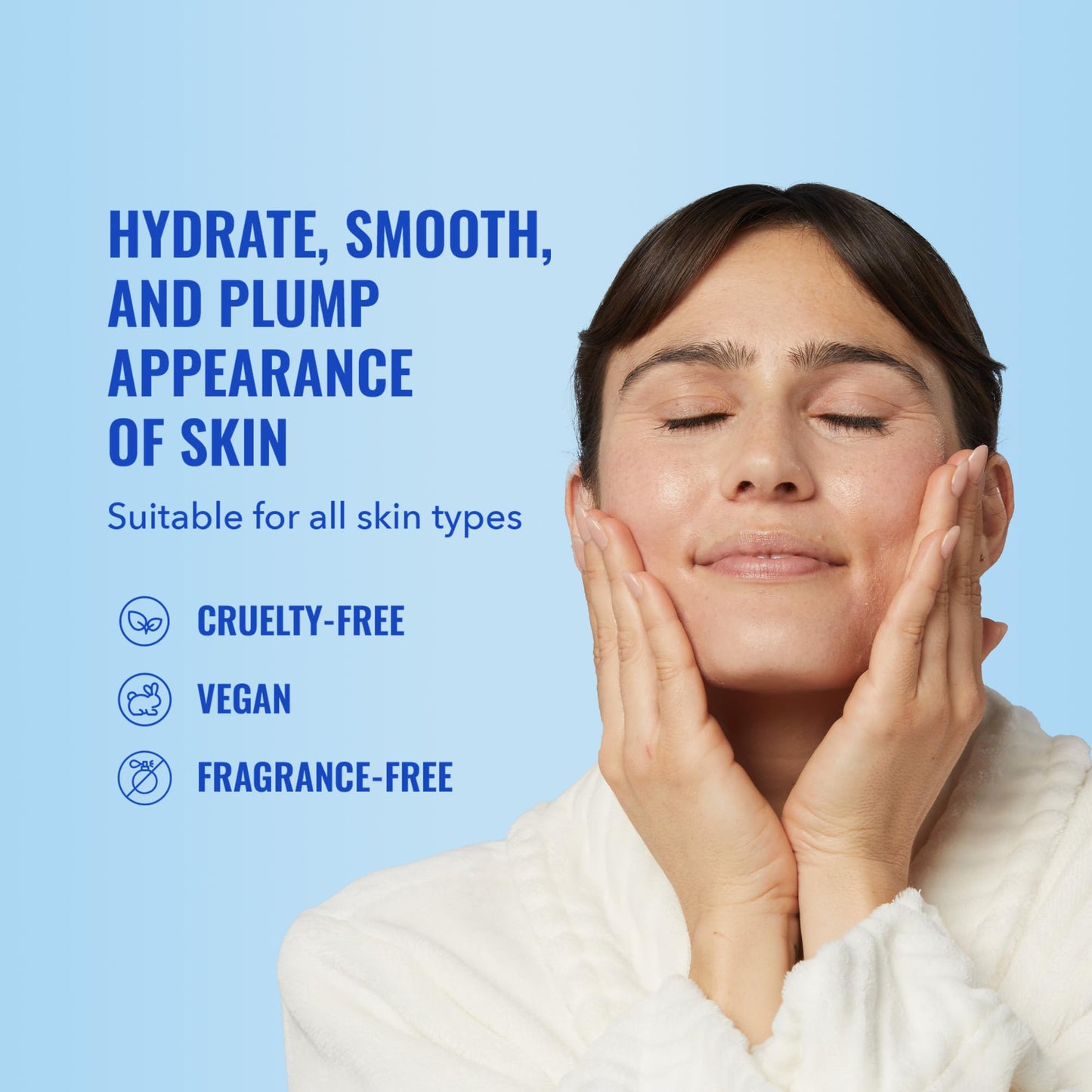 Good Molecules Hyaluronic Acid Serum 75ml - Deep Hydration for Dry Skin, Non-greasy Formula to Moisturize, Plump, Firm, and Smooth for Youthful Skin - 10% HA, Water-Based, Fragrance-Free, Cruelty-Free