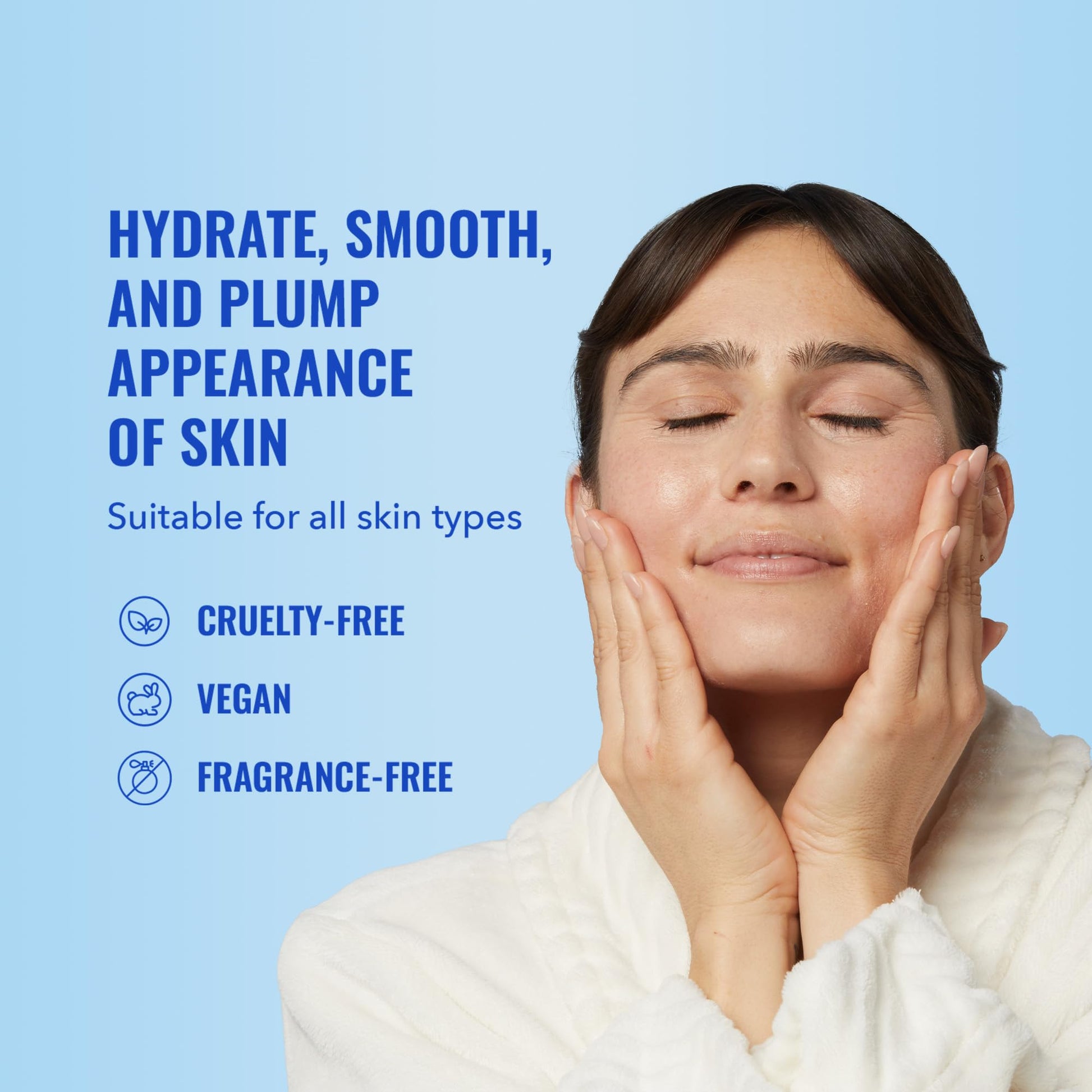 Good Molecules Hyaluronic Acid Serum 75ml - Deep Hydration for Dry Skin, Non-greasy Formula to Moisturize, Plump, Firm, and Smooth for Youthful Skin - 10% HA, Water-Based, Fragrance-Free, Cruelty-Free