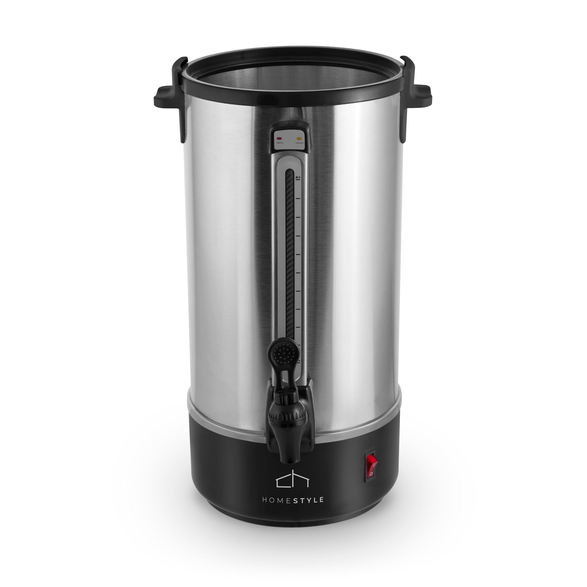 Cafetera Percoladora Homestyle 50 Tazas, Acero Inoxidable, Sistema de Percolación para Café Intenso