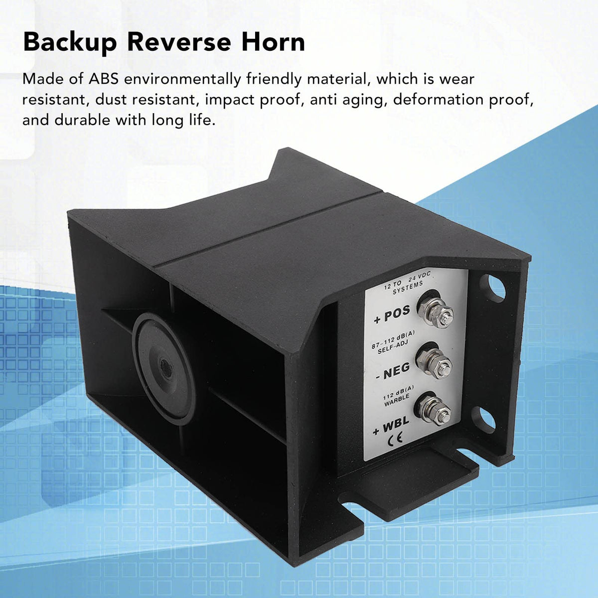 Alarma de Marcha Atrás para Automóviles y Camiones 112 dB 20 W 12 V-24 V