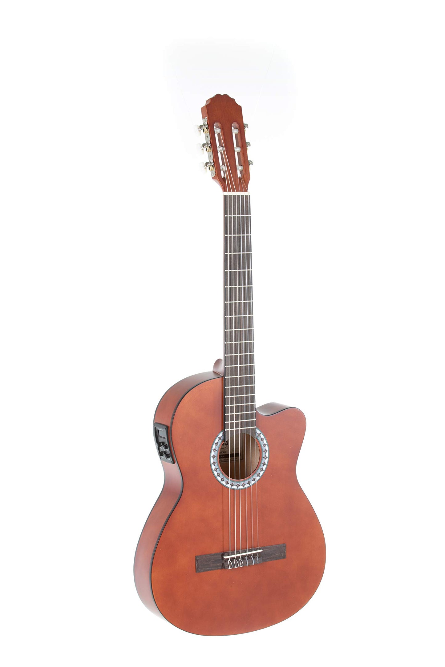 Gewa ISGEWPS510190 Guitarra de concierto Electroacústica, derecha, 4/4 Nogal Slim, Negro