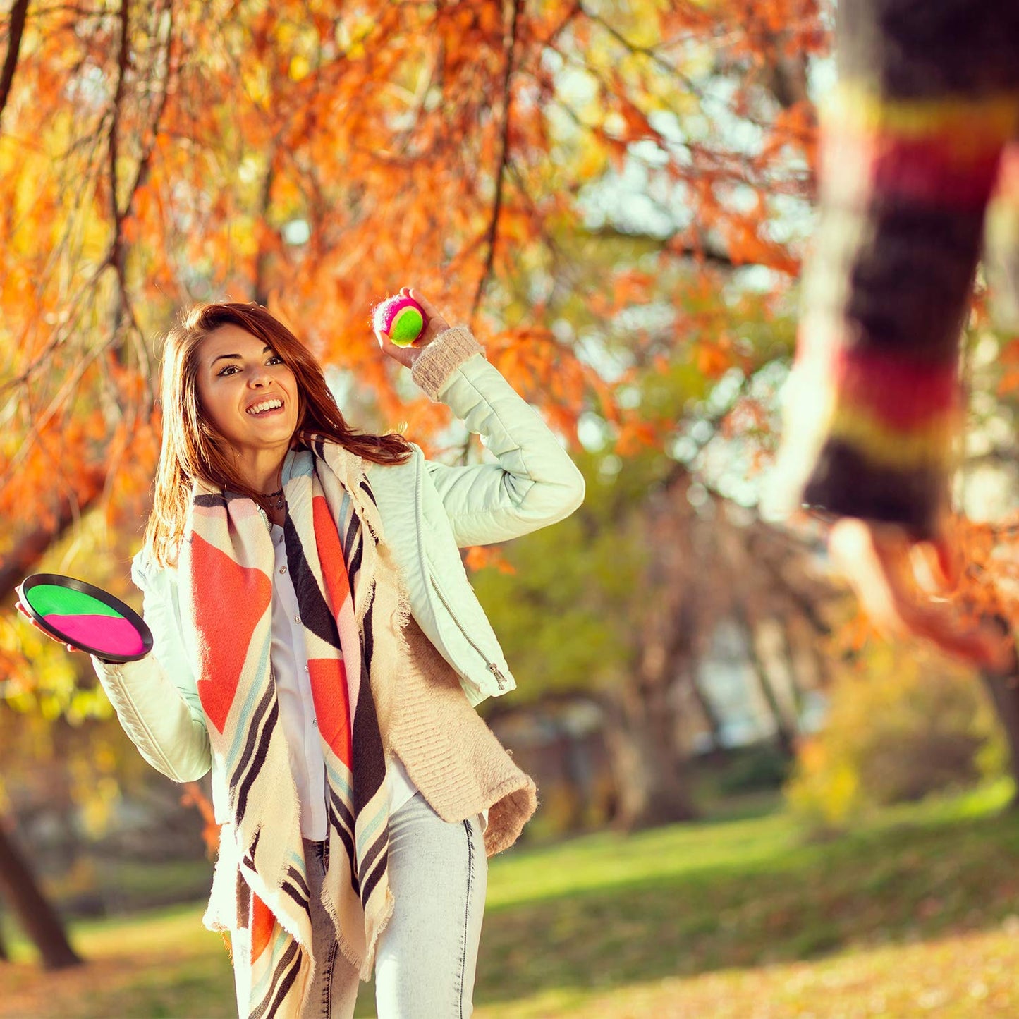 Juego de Pelotas de Lanzamiento y Captura TOODOO Negro, 3 Juegos de Pala y Pelotas para Deportes y Playa