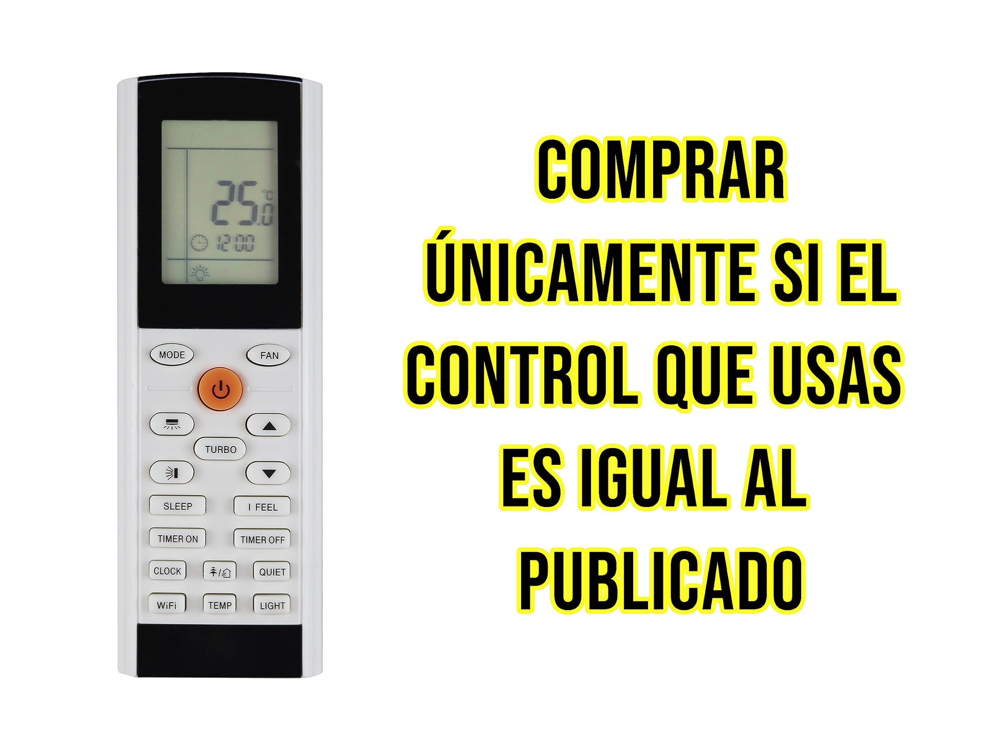 CONTROL EXPERT Control Remoto Compatible con Trane Benelux Gree Minisplit Yac1fb5 Yac1fb7 Aire Acondicionado