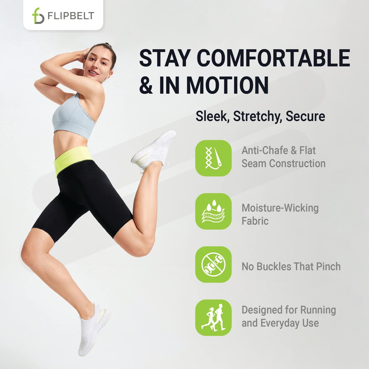 Cinturón de Ejercicio FlipBelt Level Terrain Amarillo neón extraTamaño pequeño
