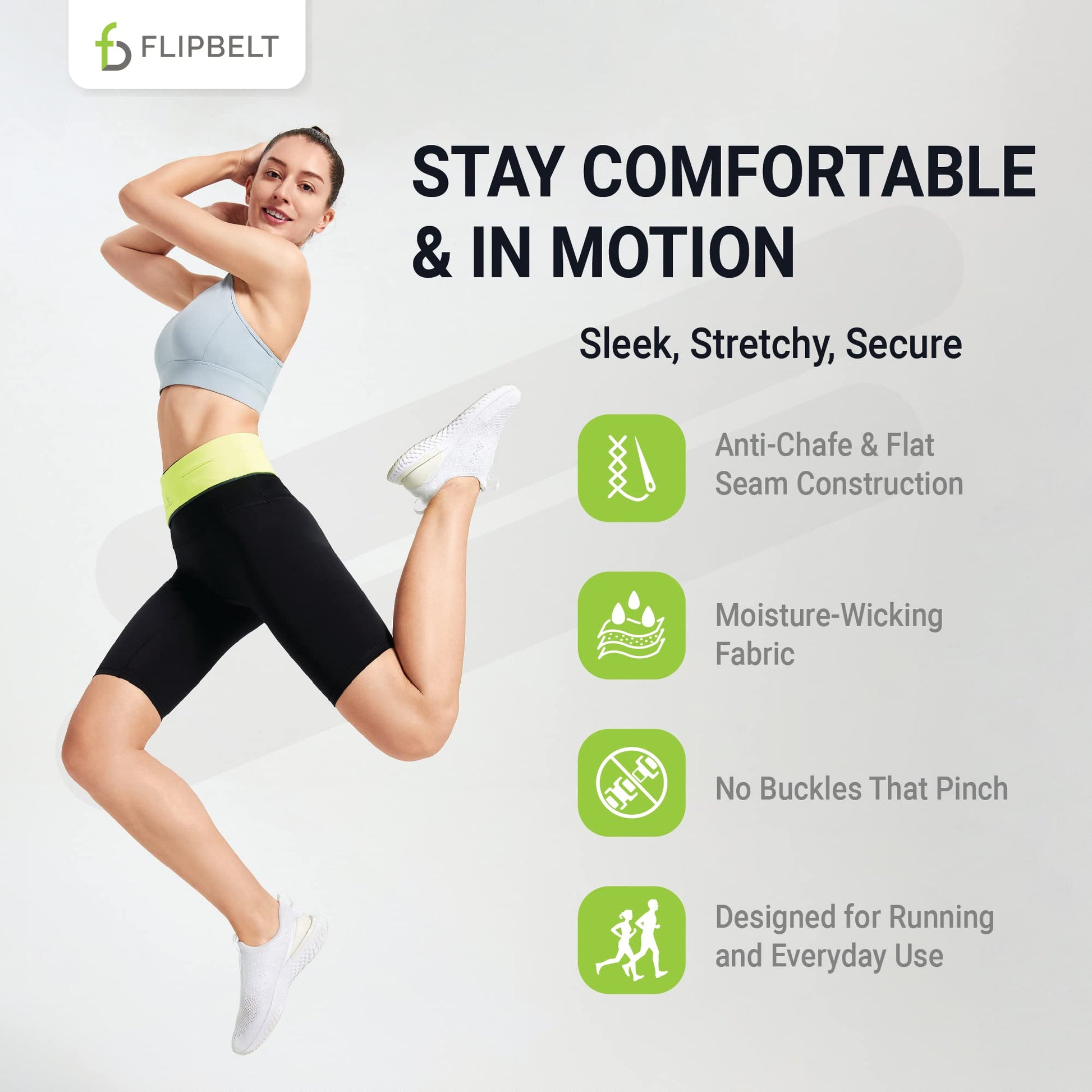 Cinturón de Ejercicio FlipBelt Level Terrain Amarillo neón extraTamaño pequeño