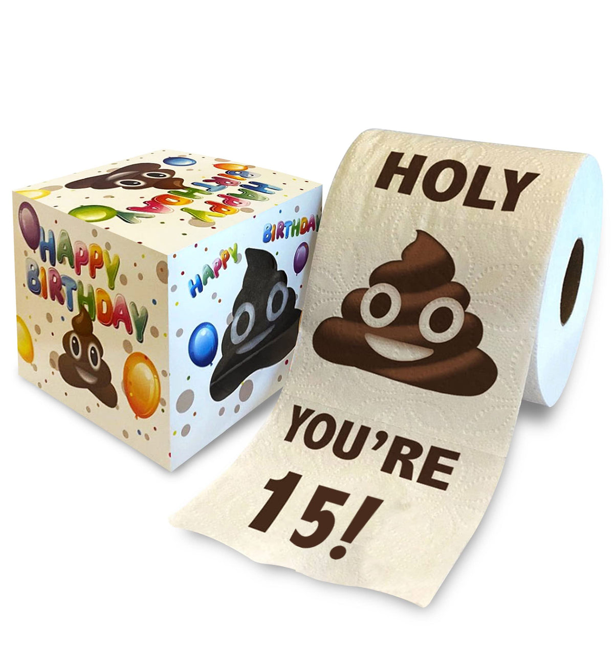 Papel Higiénico Impreso TP Holy Poop You're 15 Divertido para Adolescente