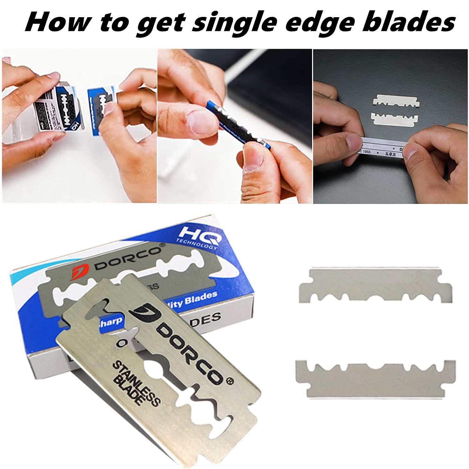 El kit de herramientas para dar forma a la barba Megan para hombres incluye un peine moldeador, una maquinilla de afeitar profesional de filo recto y 10 hojas de doble filo