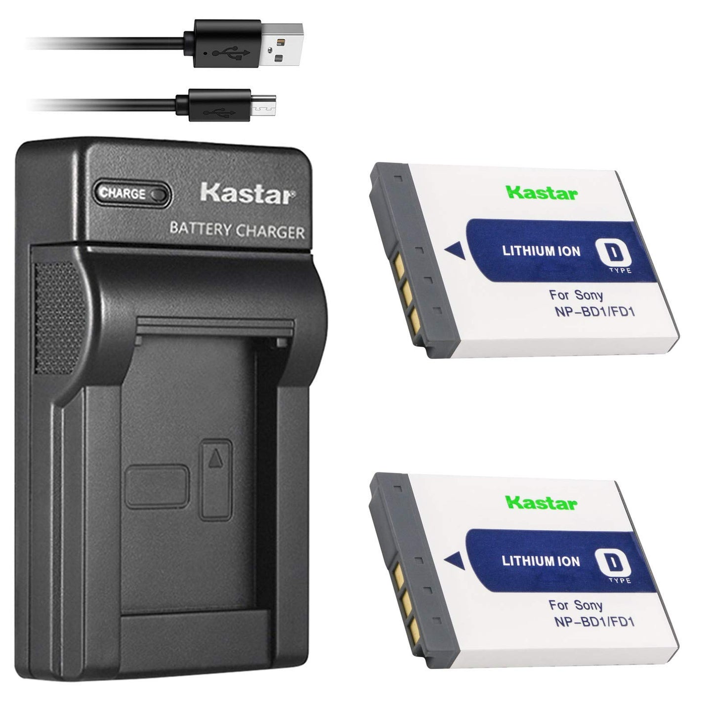 Cargador USB Kastar Negro con Batería para NP-BD1