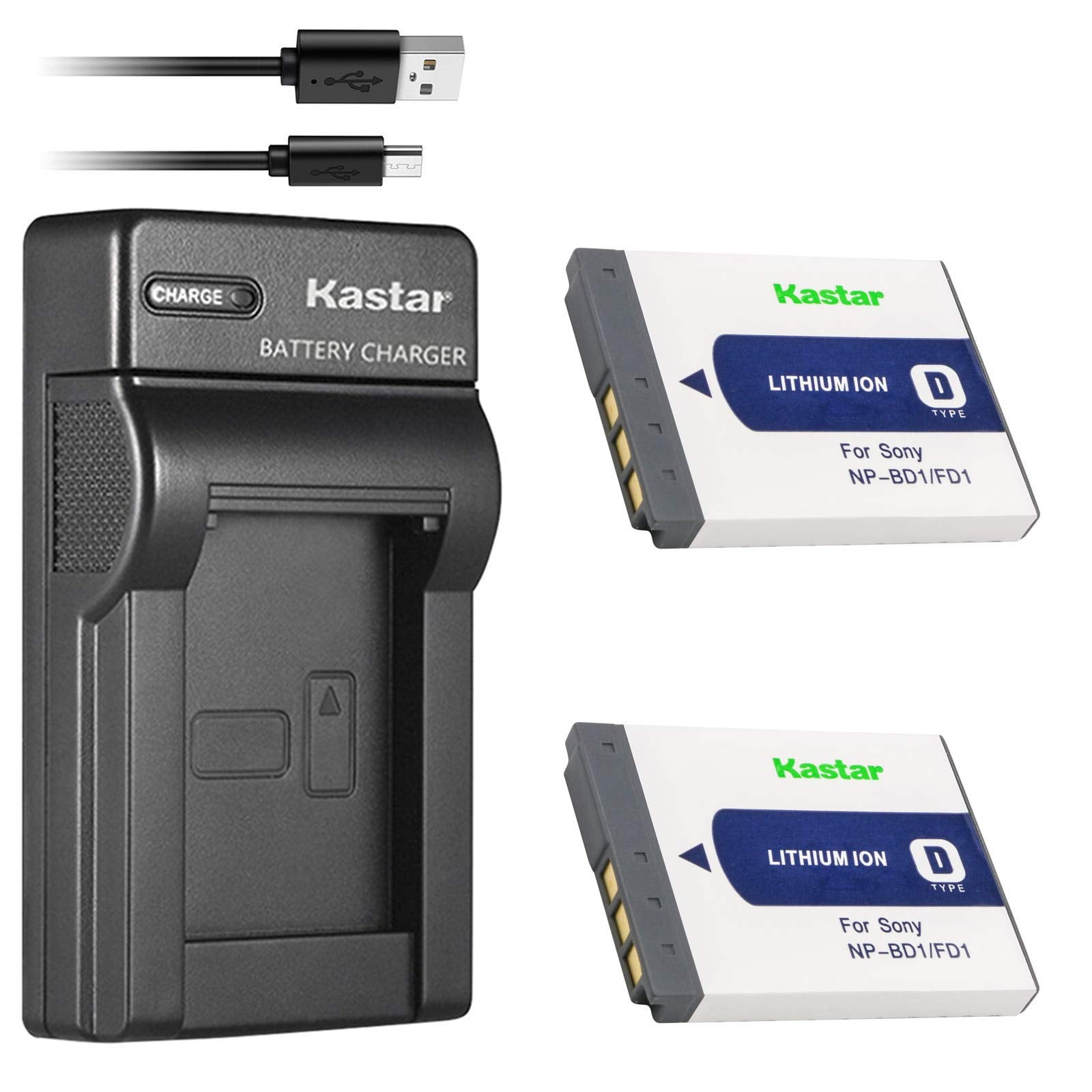 Cargador USB Kastar Negro con Batería para NP-BD1