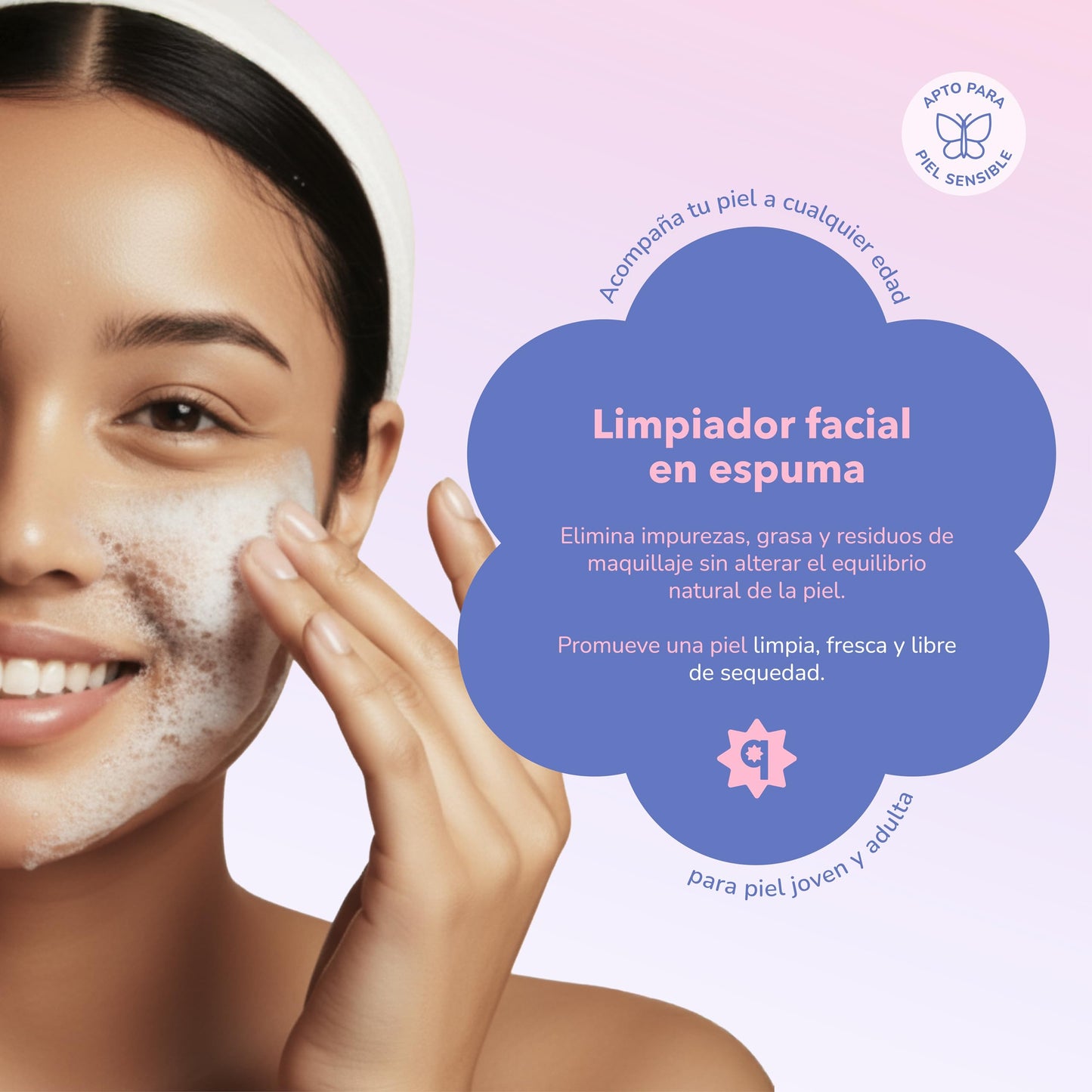 Quiin Smoothing Probiotic Foam Limpiador con Probióticos y Aloe 200 ml