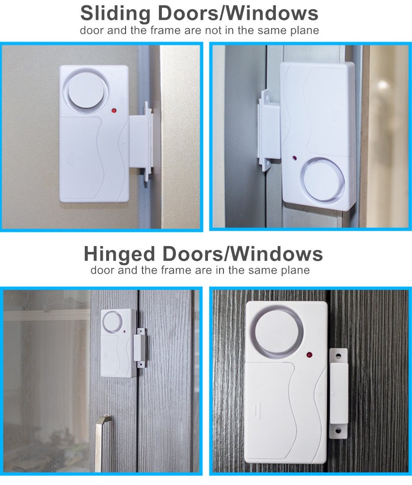 Alarmas de Seguridad Inalámbricas WSDCAM Antirrobo para Puerta y Ventana