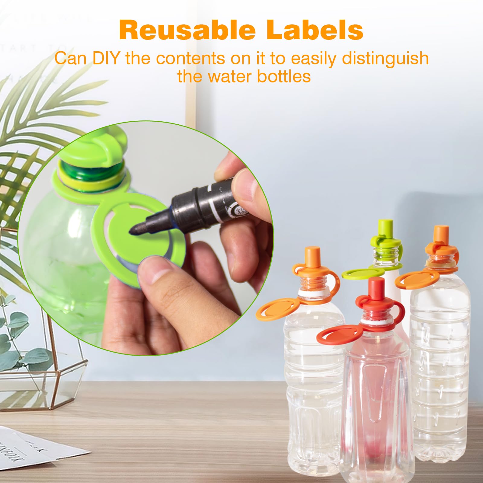 Boquilla de silicona para botella de agua: adaptador de boquilla para botella sin derrames para niños y bebés, sin BPA, paquete de 3